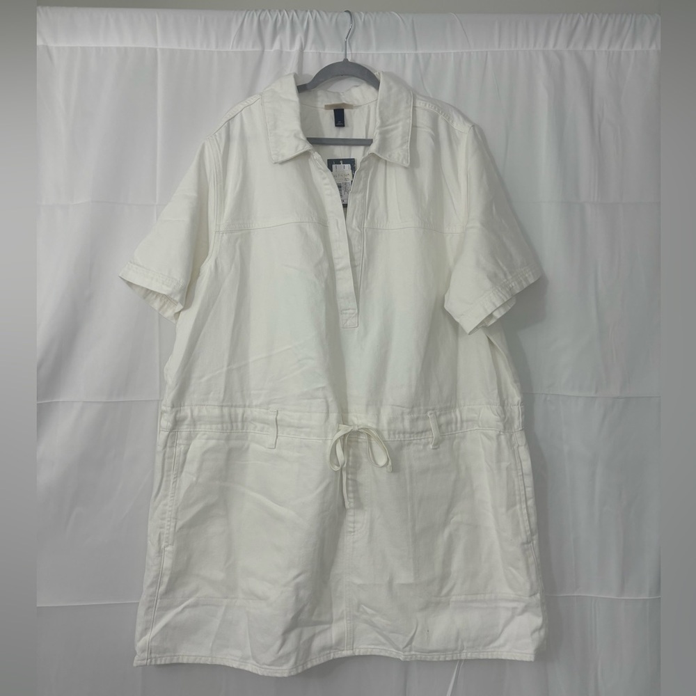 Universal thread 2X white denim dress